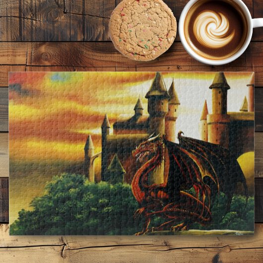 Red Dragon Castle Fantasy Puzzle
