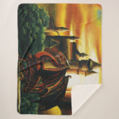 Red Dragon Castle Fantasy Sherpadecke (Vorderseite)