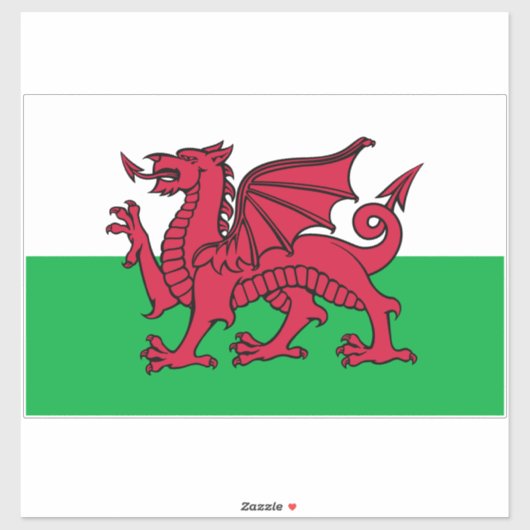 Red Dragon Celtic Flag Wales & Welsh Aufkleber (Blatt)