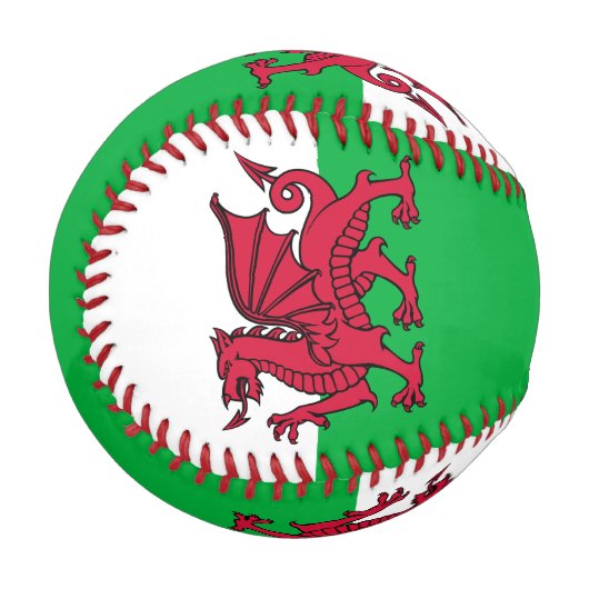 Red Dragon Celtic Flag Wales & Welsh Baseball (Vorderseite Links)