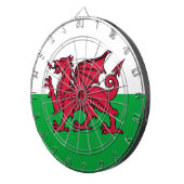 Red Dragon Celtic Flag Wales & Welsh Dartscheibe (Vorderseite rechts)