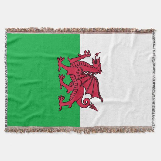 Red Dragon Celtic Flag Wales & Welsh Decke (Vorderseite)