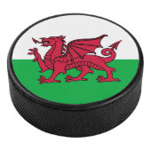 Red Dragon Celtic Flag Wales & Welsh Eishockey Puck (3/4)