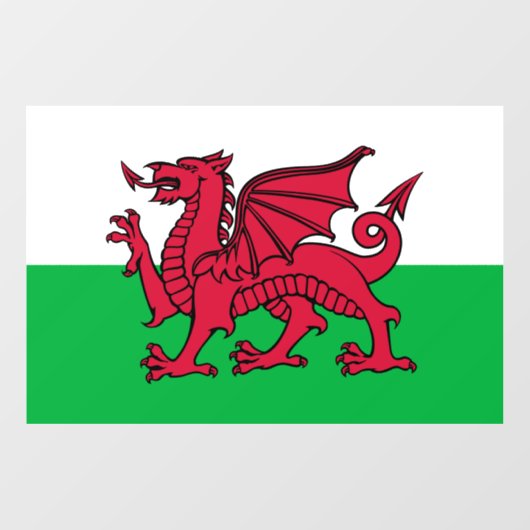 Red Dragon Celtic Flag Wales & Welsh Fensteraufkleber (Blatt)