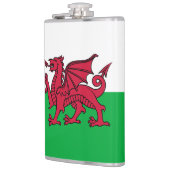 Red Dragon Celtic Flag Wales & Welsh Flachmann (Links)