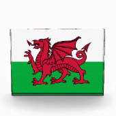 Red Dragon Celtic Flag Wales & Welsh Fotoblock (Vorderseite)