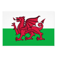 Red Dragon Celtic Flag Wales & Welsh