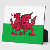 Red Dragon Celtic Flag Wales & Welsh Fotoplatte (Seite)