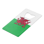 Red Dragon Celtic Flag Wales & Welsh Geldbeutel Flaschenöffner (Rückseite Schrägansicht)
