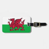 Red Dragon Celtic Flag Wales & Welsh Gepäckanhänger (Vorderseite horizontal)