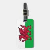 Red Dragon Celtic Flag Wales & Welsh Gepäckanhänger (Vorderseite vertikal)