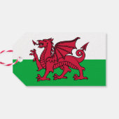 Red Dragon Celtic Flag Wales & Welsh Geschenkanhänger (Rückseite Horizontal)