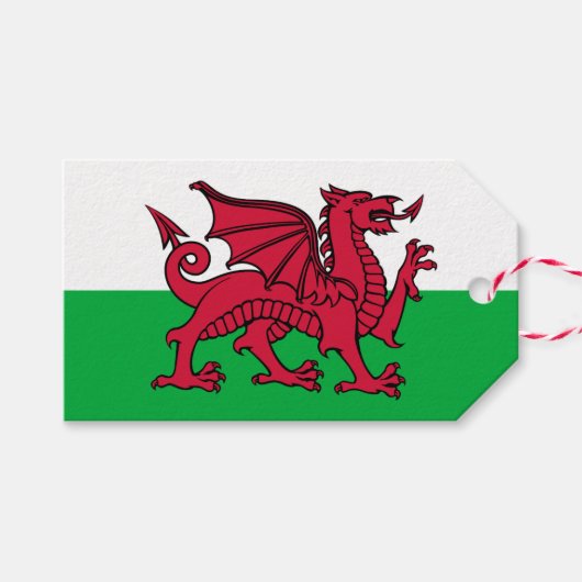 Red Dragon Celtic Flag Wales & Welsh Geschenkanhänger (Vorderseite (Horizontal))