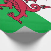 Red Dragon Celtic Flag Wales & Welsh Geschenkpapier (Ecke)