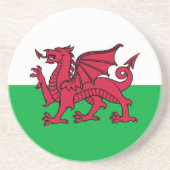 Red Dragon Celtic Flag Wales & Welsh Getränkeuntersetzer (Vorne)