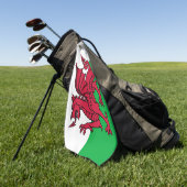 Red Dragon Celtic Flag Wales & Welsh Golfhandtuch (Gras)
