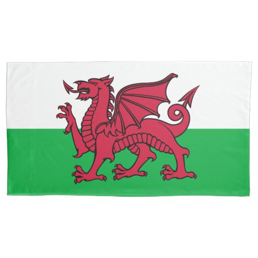 Red Dragon Celtic Flag Wales & Welsh Kissenbezug (Vorderseite-Links)