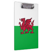 Red Dragon Celtic Flag Wales & Welsh Klemmbrett (Rechts)