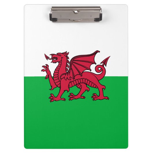 Red Dragon Celtic Flag Wales & Welsh Klemmbrett (Vorderseite)