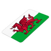 Red Dragon Celtic Flag Wales & Welsh Magnet (Linke Seite)