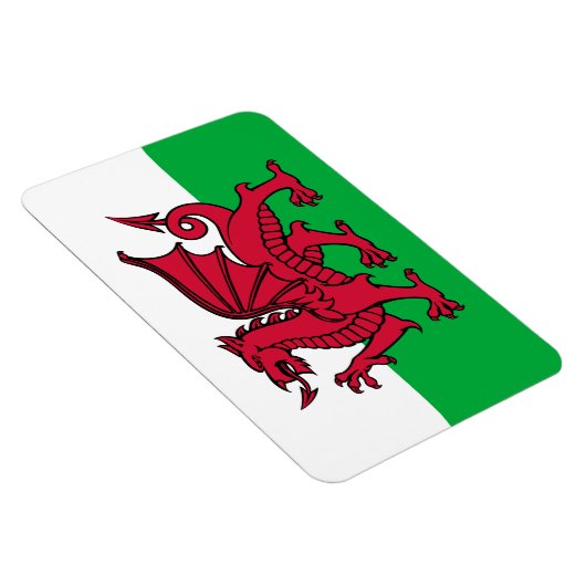 Red Dragon Celtic Flag Wales & Welsh Magnet (Rechte Seite)