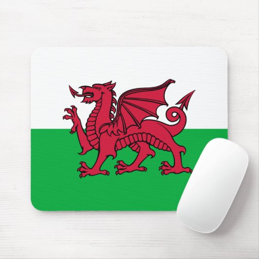 Red Dragon Celtic Flag Wales & Welsh Mousepad (Mit Mouse)