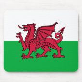 Red Dragon Celtic Flag Wales & Welsh Mousepad (Vorne)