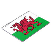Red Dragon Celtic Flag Wales & Welsh Notizblock (Linke Seite)