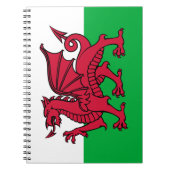 Red Dragon Celtic Flag Wales & Welsh Notizblock (Vorderseite)