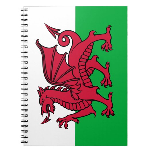 Red Dragon Celtic Flag Wales & Welsh Notizblock (Vorderseite)