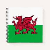 Red Dragon Celtic Flag Wales & Welsh Notizblock (Vorderseite)