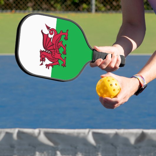 Red Dragon Celtic Flag Wales & Welsh Pickleball Schläger (InSitu)