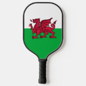 Red Dragon Celtic Flag Wales & Welsh Pickleball Schläger (Rückseite)