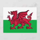 Red Dragon Celtic Flag Wales & Welsh Postkarte (Vorderseite)