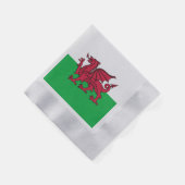 Red Dragon Celtic Flag Wales & Welsh Serviette (Ecke)