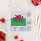 Red Dragon Celtic Flag Wales & Welsh Serviette (Beispiel)