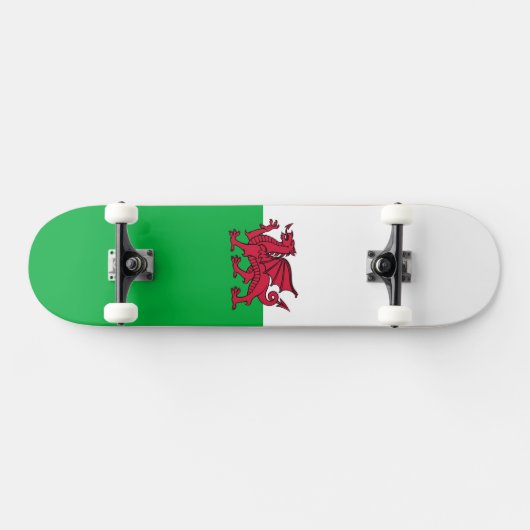 Red Dragon Celtic Flag Wales & Welsh Skateboard (Horizontal)