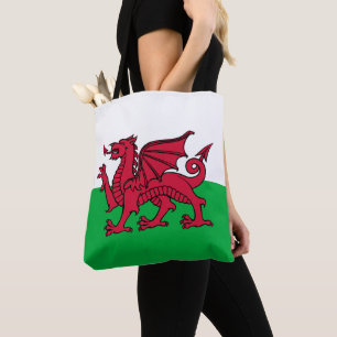 Red Dragon Celtic Flag Wales & Welsh Tasche