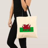 Red Dragon Celtic Flag Wales & Welsh Tragetasche (Vorderseite (Produkt))