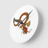 Red Dragon China Runde Wanduhr (Winkel)