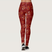 Red Dragon Chinesisch Neues Jahr Glückliches Symbo Leggings (Rückseite)