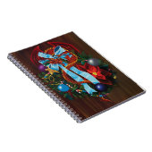 Red Dragon Christmas Wreath Notizblock (Rechte Seite)
