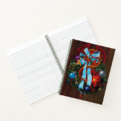 Red Dragon Christmas Wreath Notizbuch (Innenseite)