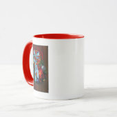 Red Dragon Christmas Wreath Tasse (Vorderseite Links)