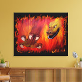 Red Dragon claw Leinwanddruck (Insitu (Wohnzimmer))