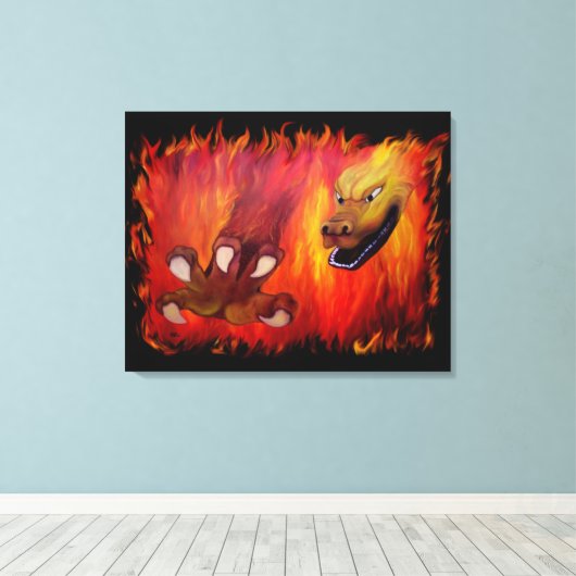 Red Dragon claw Leinwanddruck (Insitu (Holzboden))