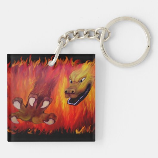 Red Dragon claw Schlüsselanhänger (Rückseite)