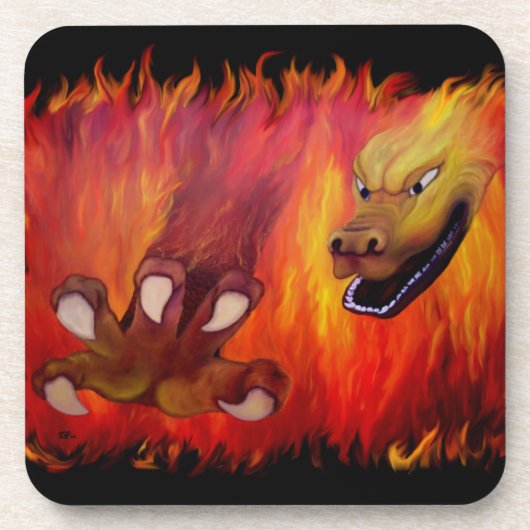 Red Dragon Claw Untersetzer (Vorderseite)