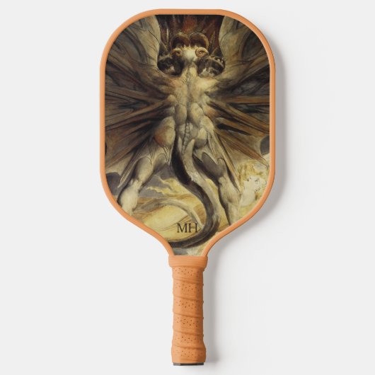 Red Dragon Custom Monogram Pickleball Schläger (Vorderseite)