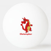 Red Dragon Design Tischtennisball (Vorderseite)